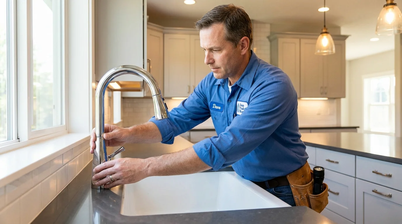 Kitchen faucet installation by Johns Plumbing LLC in Posen
